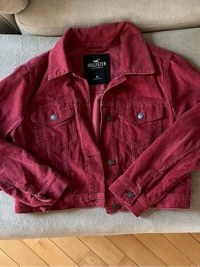 Hollister Pink Corduroy Button-Up Jacket